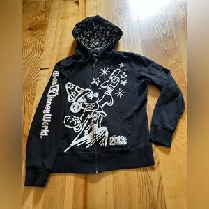 Disney Parks women’s Full Zip Hoodie Size XL. 2013 “Believe in Magic” Sorcerer